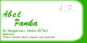 abel panka business card